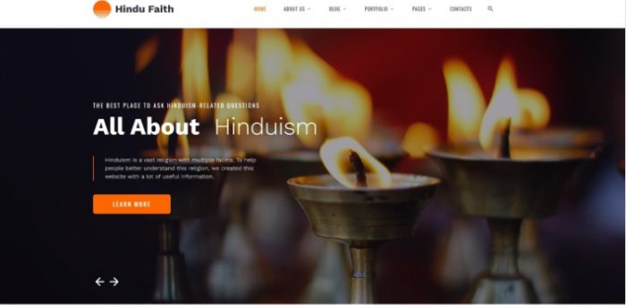 Hindu Faith - Hinduism Multipage Modern HTML Website Template 1.0