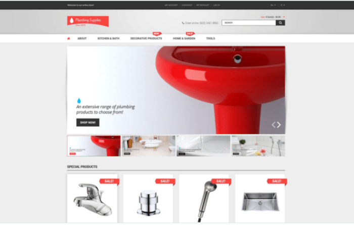 Plumbing Shop Magento Theme