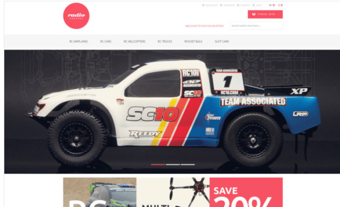 RemoteControlled Toys Magento Theme
