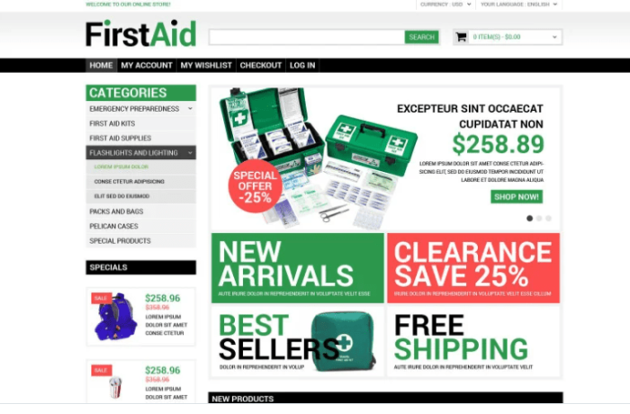 Healthcare Supplies Magento Theme