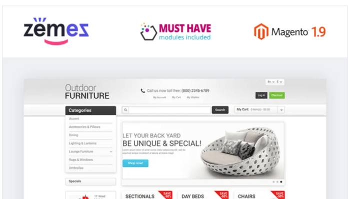 Furniture for Your Garden Magento Theme