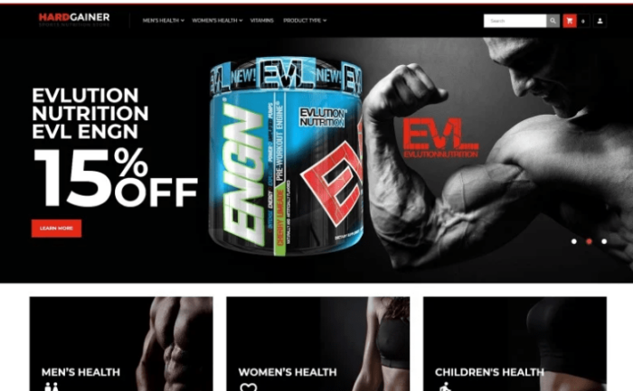 Hard Gainer - Sports Nutrition Store Responsive Magento Theme