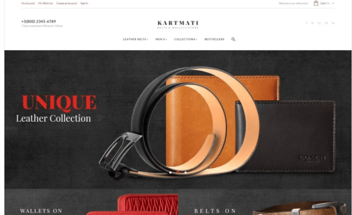 Kartmati - Leather Goods & Accessories Magento Theme