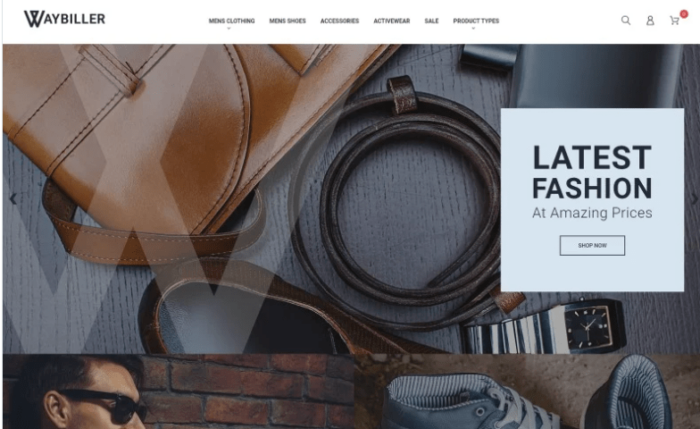 Waybiller - Men's Closing Magento Theme