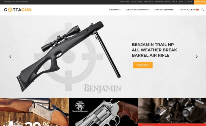 GottaGun - Gun Shop Magento Theme