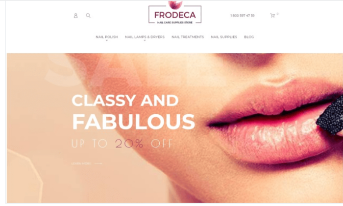 Frodeca - Manicure & Nail Supplies Responsive Magento 2 Theme