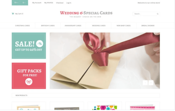 Special Day Cards Magento Theme