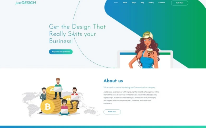 justDESIGN - Web Design Studio Joomla Template