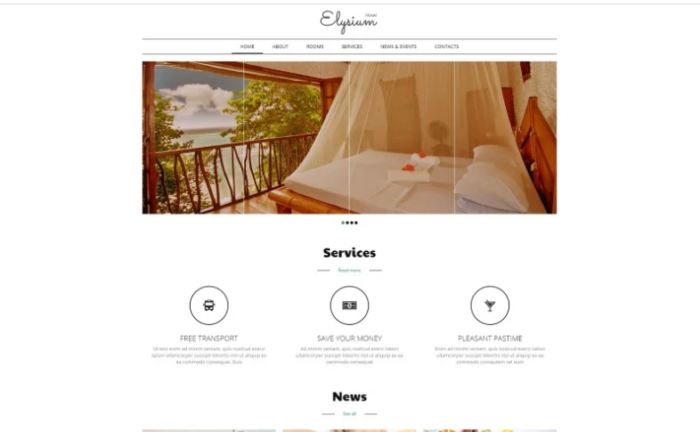 Hotels Motels Joomla Template