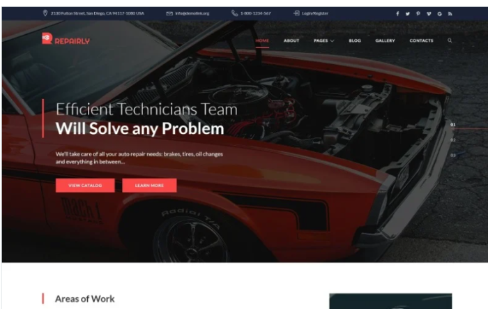 Repairly - Car Repair Company Joomla Template