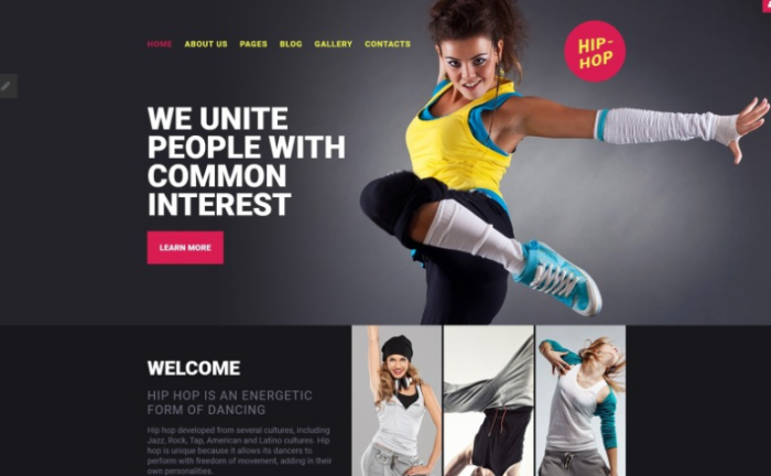 Hip-Hop - Dance Studio Responsive Joomla Template