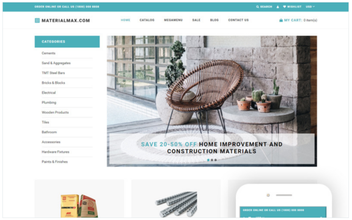 Materialmax - Building Materials Responcive Clear Shopify Theme
