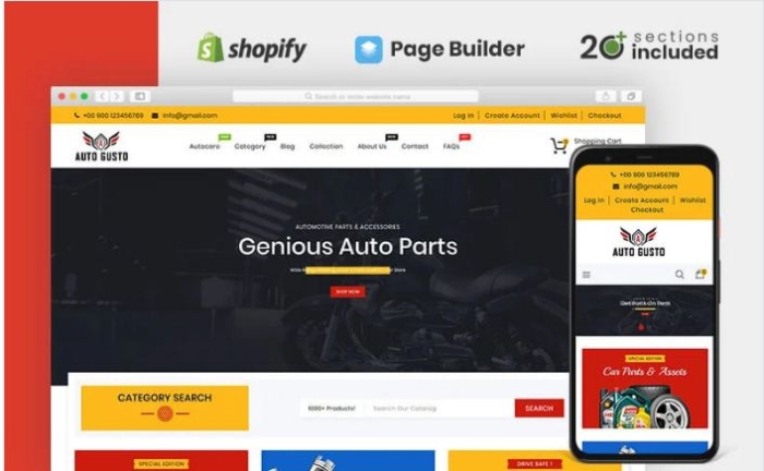 Auto Gusto Parts Store Shopify Theme