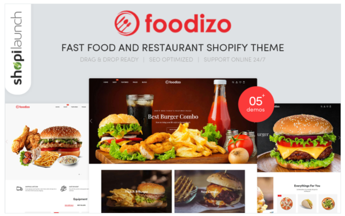 Foodizo - Fast Food & Restaurant Responsive Shopify Theme
