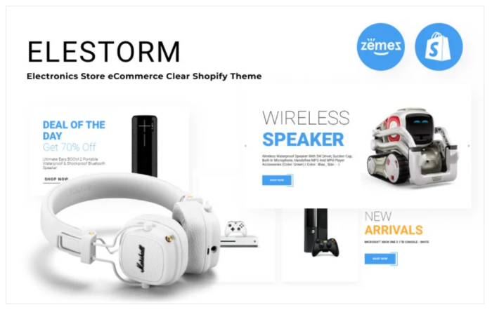 Elestorm - Electronics Store eCommerce Clear Shopify Theme