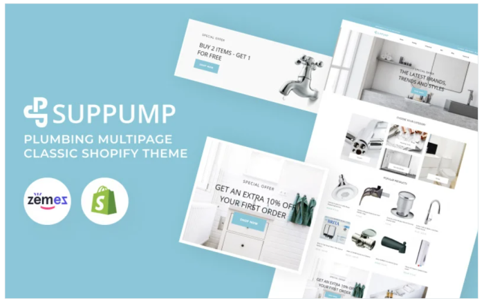 Suppump - Plumbing Multipage Classic Shopify Theme