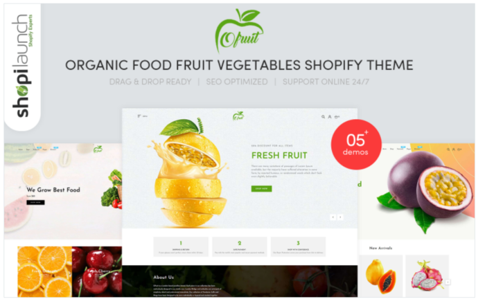 OFruit - Organic Food Fruit Vegetables Shopify Theme