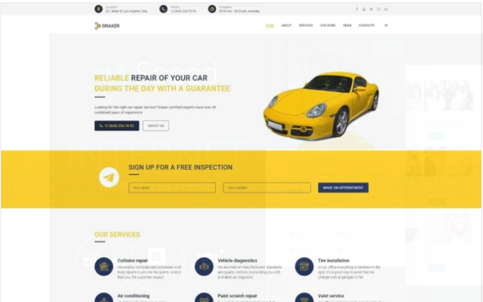 Draxer - Car Repair Multipurpose Minimal Elementor WordPress Theme