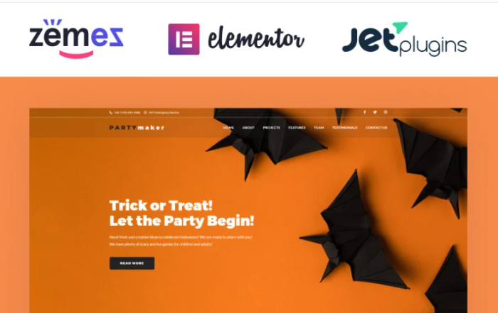 PartyMaker - Halloween Party WordPress Theme