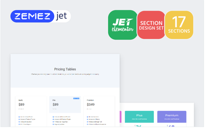 Picex - Pricing Tables Jet Sections Elementor Template