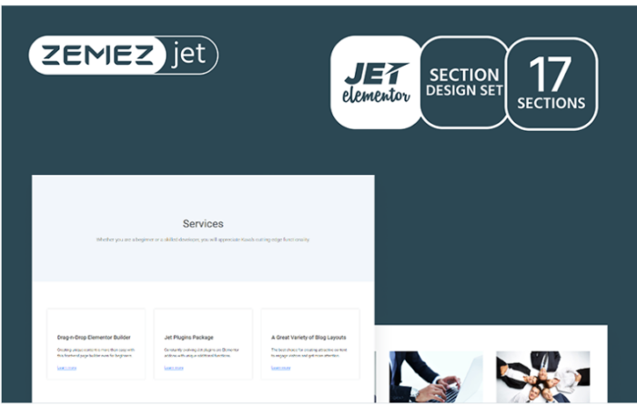 Serwin - Services Jet Sections Elementor Template