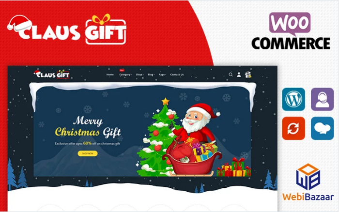 Clausgift Christmas Responsive WooCommerce Theme