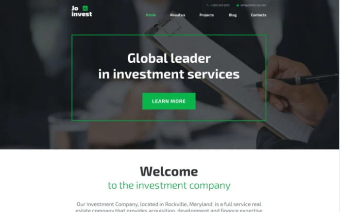 Jo Invest WordPress Theme