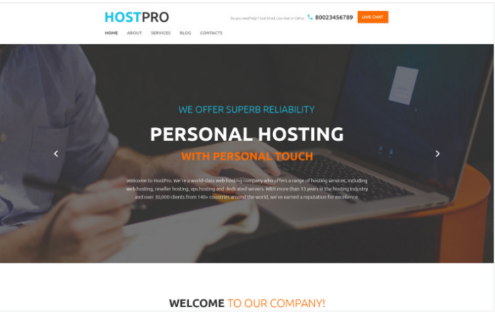 HostPro WordPress Theme