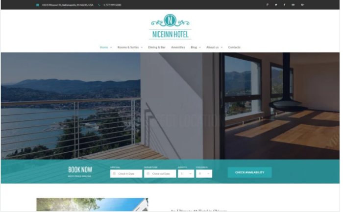 NiceInn - Small Hotel Responsive WordPress Theme