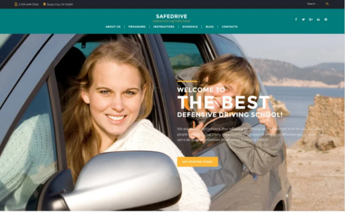 SafeDrive - Driving School Responsive WordPress Theme