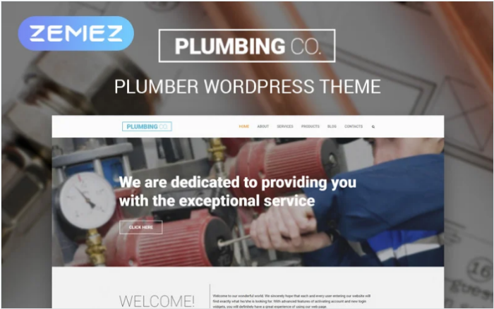 Plumbing Co WordPress Theme