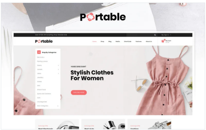 Portable - MegaStore Responsive WooCommerce Theme