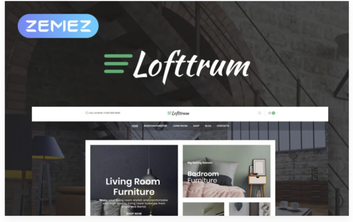 Lofttrum - Furniture Online Shop Elementor WooCommerce Theme