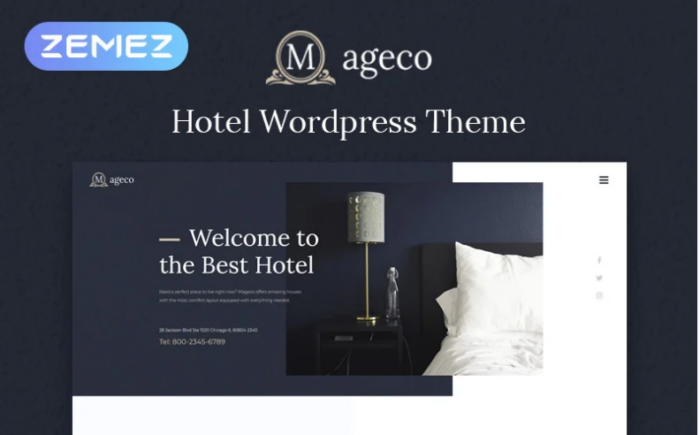 Mageco - Hotel Multipurpose Minimal Elementor WordPress Theme