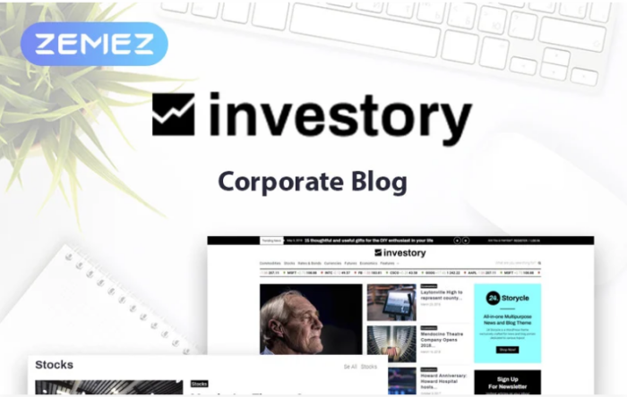 Investory - Corporate Blog Elementor WordPress Theme