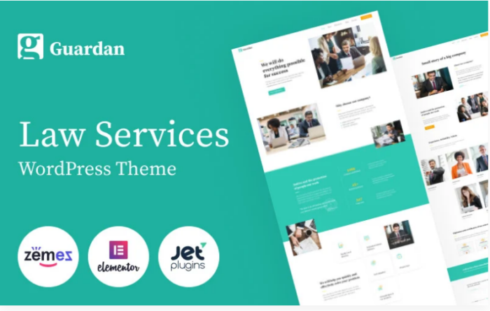 Guardan - Law Services Multipurpose Classic Elementor WordPress Theme