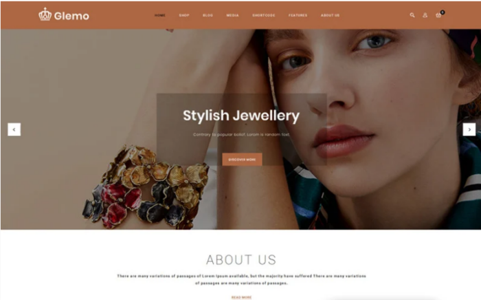 Glemo - Modern Jewelry Store WooCommerce Theme