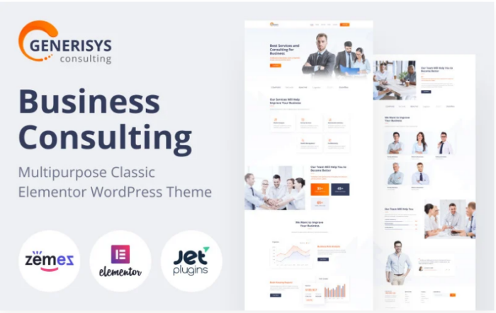 Generisys - Business Consulting Multipurpose Classic Elementor WordPress Theme