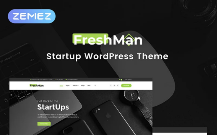 Freshmen - Startup Company Elementor WordPress Theme