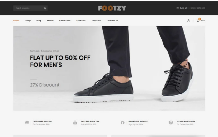 Footzy - Shoes Store WooCommerce Theme