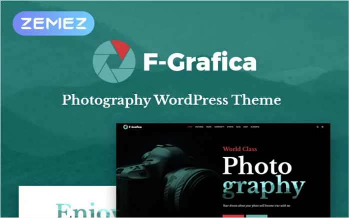 F-Grafica - Photography Elementor WordPress Theme
