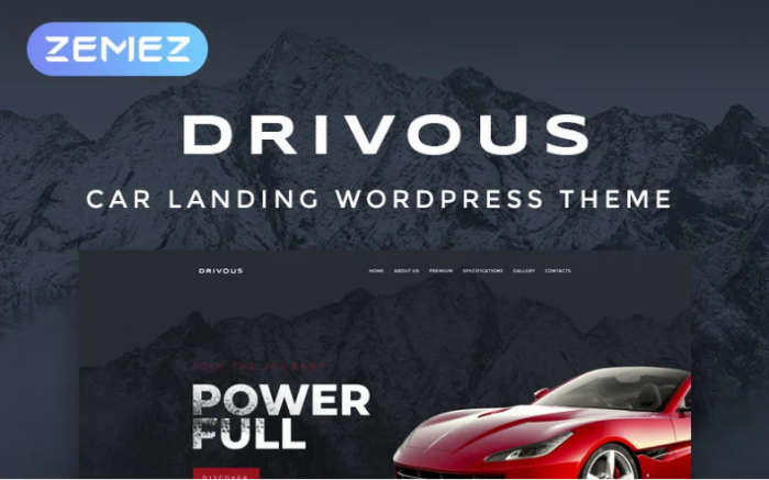 Drivous - Car Landing Responsive Elementor WordPress Theme