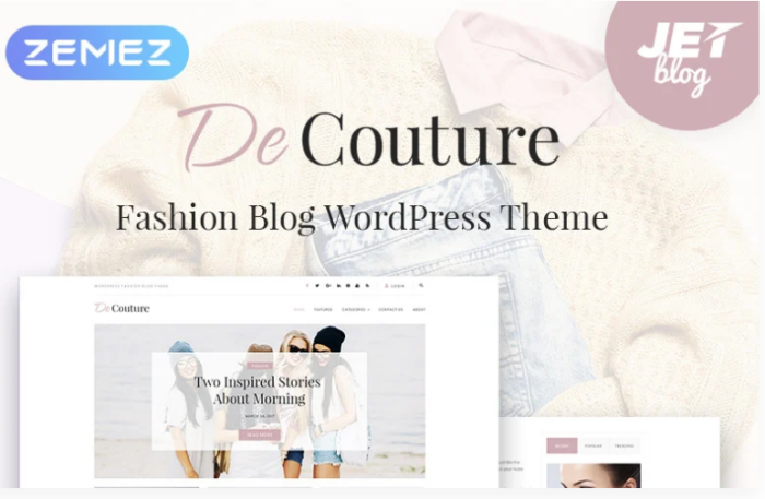 De Couture - Fancy Fashion & Beauty Blog WordPress Theme