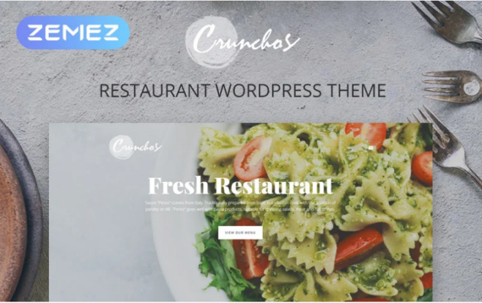 Crunchos - Restaurant Ready-to-Use Modern Elementor WordPress Theme
