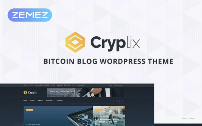 Cryplix - Bitcoin Blog WordPress Theme