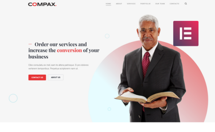 Compax - Minimal Creative Business Elementor WordPress Theme