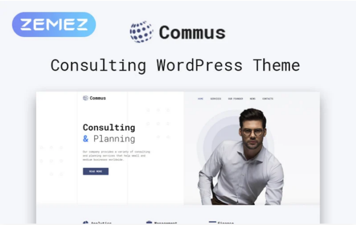 Commus - Business Multipurpose Minimal Elementor WordPress Theme