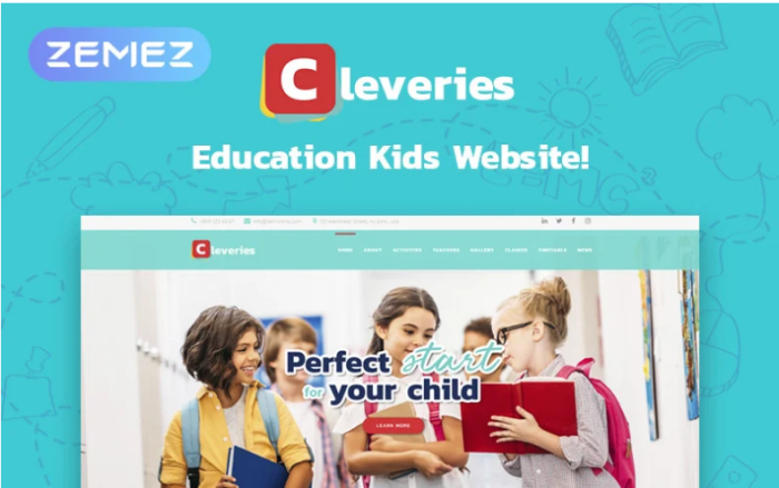 Cleveries - Education Kids Elementor WordPress Theme