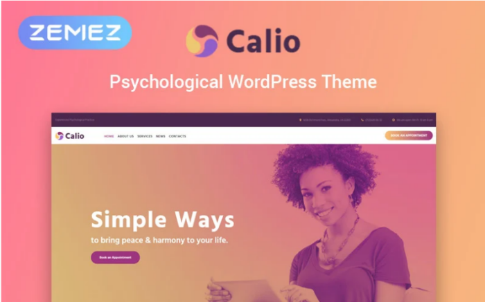 Calio - Psychology Multipurpose Modern Elementor WordPress Theme