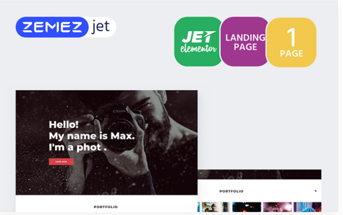 Shootex - Photographer Jet Elementor Template